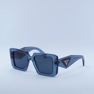 NEW PRADA PR23YS 19O70B TRANSPARENT GRAPHITE / DARK GREY SUNGLASSES